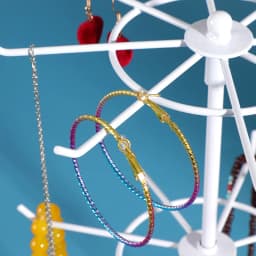 Metal Double-Layer Jewelry Display Stand Necklace Bracelet String Hanger Hair Accessories Rack Jewelry Storage Organizer