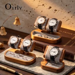 Oirlv Wooden Watch Stand Bracelet and Bangle Display Stand for Entryway Decoration Jewelry Storage Gifts Wholesale Display racks