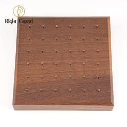Black Walnut Solid Wood Display Stand for 16G 14G Piercing Jewelry Modern Display Holder with 36 Holes