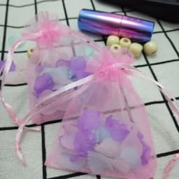 Wholesale 100 Pcs/lot Pink Organza Bags Drawstring Pouches Jewelry Bags Gift Packaging Bags Christmas Wedding Gift Package Bags