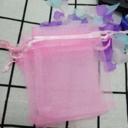 Wholesale 100 Pcs/lot Pink Organza Bags Drawstring Pouches Jewelry Bags Gift Packaging Bags Christmas Wedding Gift Package Bags