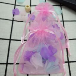 Wholesale 100 Pcs/lot Pink Organza Bags Drawstring Pouches Jewelry Bags Gift Packaging Bags Christmas Wedding Gift Package Bags