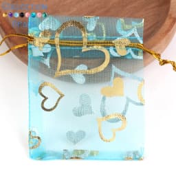 50pcs/Lot Colorful Drawstring Organza Bags Jewelry Packaging Bags Candy Wedding Party Bags Wholesale Gifts Pouches Wholesales