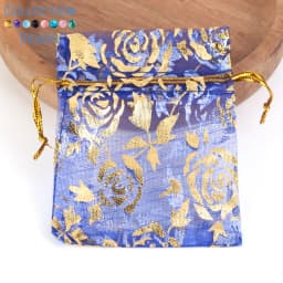 50pcs/Lot Colorful Drawstring Organza Bags Jewelry Packaging Bags Candy Wedding Party Bags Wholesale Gifts Pouches Wholesales