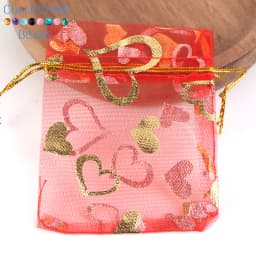 50pcs/Lot Colorful Drawstring Organza Bags Jewelry Packaging Bags Candy Wedding Party Bags Wholesale Gifts Pouches Wholesales