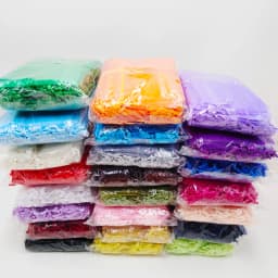 100pcs/lot 5x7 7x9 9x12CM Organza Bags Wedding Party Christmas Decoration Drawstring Gift Bag Pouch Jewelry Packaging Bags