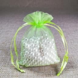 100pcs/lot 5x7 7x9 9x12CM Organza Bags Wedding Party Christmas Decoration Drawstring Gift Bag Pouch Jewelry Packaging Bags