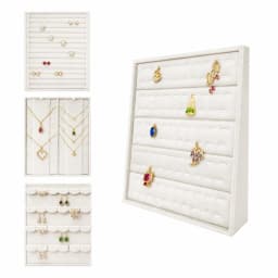 Vertical Leather Velvet Jewelry Stand Necklace Earring Ring Pendant Display Holder Luxury Accessory Organizer Tray