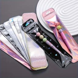 50pcs Transparent Plastic Self Seal Bags Jewelry Display Packaging Bags for Beaded Pen Packaging Display Thickened Self Sea Bags