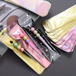 50pcs Transparent Plastic Self Seal Bags Jewelry Display Packaging Bags for Beaded Pen Packaging Display Thickened Self Sea Bags