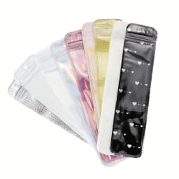 50pcs Transparent Plastic Self Seal Bags Jewelry Display Packaging Bags for Beaded Pen Packaging Display Thickened Self Sea Bags
