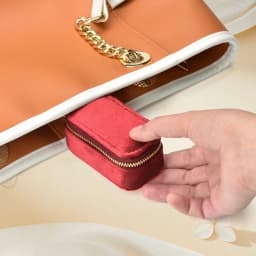 TAIMY Velvet Mini Travel Custom Logo Vintage Cute Girls Small Storage Jewelry Box Jewellery Organizer Jeweler Packaging Red