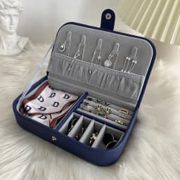 2024 Portable Jewelry Box Jewelry Organizer Display Travel Jewelry Case Boxes Button Leather Storage Chenille Jewelers Joyero