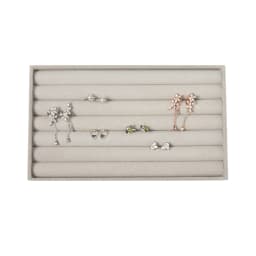 Velvet Jewelry Display Stackable Exquisite Jewellery Holder Portable Ring Earrings Necklace Organizer Box Organizator