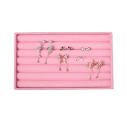 Velvet Jewelry Display Stackable Exquisite Jewellery Holder Portable Ring Earrings Necklace Organizer Box Organizator