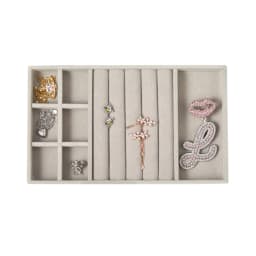 Velvet Jewelry Display Stackable Exquisite Jewellery Holder Portable Ring Earrings Necklace Organizer Box Organizator