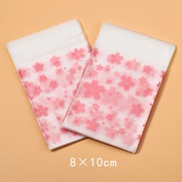 100pcs Plastic Packing Bags Flower Self-Adhesive Bags OPP Pouches for Jewelry Gifts Biscuits Candy Cookies Packaging