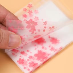 100pcs Plastic Packing Bags Flower Self-Adhesive Bags OPP Pouches for Jewelry Gifts Biscuits Candy Cookies Packaging