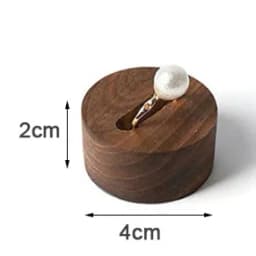 Walnut wood ring display stands slot jewelry organizer props Jewellry rack Holder earring organizer case tray