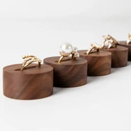 Walnut wood ring display stands slot jewelry organizer props Jewellry rack Holder earring organizer case tray
