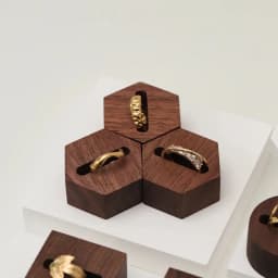 Walnut wood ring display stands slot jewelry organizer props Jewellry rack Holder earring organizer case tray