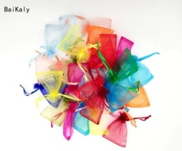 500pcs Drawstring Jewelry Bags Pouch 5x7 7x9 9x12 10x15cm Organza Bags Wedding Packaging Gift Bag Party Decoration Jewelry Bag