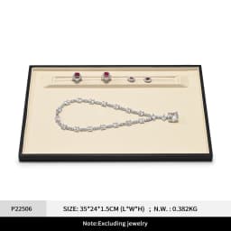 Oirlv Leather Jewelry Tray Rings Necklaces Jewelry Viewing Display Tray Earring Bracelet Jewelry Storage Tray Jewelry Organizer