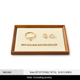 Oirlv Wooden Jewelry Organizer Tray Jewelry Ring Bracelet Necklace Viewing Tray Watch Jewelry Display Tray Jewelry Storage Plate