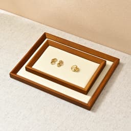 Oirlv Wooden Jewelry Organizer Tray Jewelry Ring Bracelet Necklace Viewing Tray Watch Jewelry Display Tray Jewelry Storage Plate