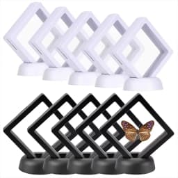 5Pcs Floating Display Case Frame Ring Necklace Earring Packaging Box Jewelry Coin Display Stand Holder