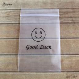 Starose 100Pcs/Lot New 4x6cm Thumbs Up Print Clear Ziplock Bags Good Luck Jewelry Packing ZIP Bag Waterproof Plastic Sealed Bag