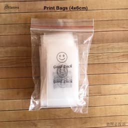 Starose 100Pcs/Lot New 4x6cm Thumbs Up Print Clear Ziplock Bags Good Luck Jewelry Packing ZIP Bag Waterproof Plastic Sealed Bag