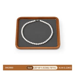 Oirlv Wooden Jewelry Display Tray Jewelry Organizer Suitable For Jewelry Make Bracelet Necklace Tray Jewelry Ring Display Plate