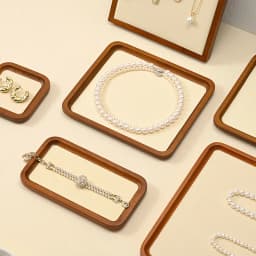 Oirlv Wooden Jewelry Display Tray Jewelry Organizer Suitable For Jewelry Make Bracelet Necklace Tray Jewelry Ring Display Plate