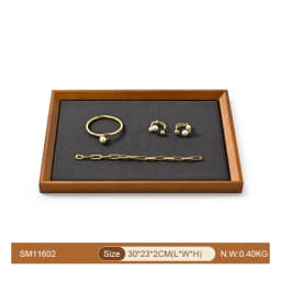 Oirlv Wooden Jewelry Display Tray Jewelry Organizer Suitable For Jewelry Make Bracelet Necklace Tray Jewelry Ring Display Plate