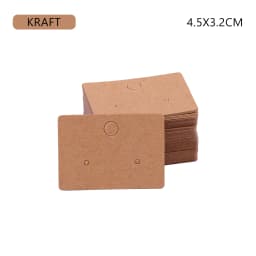 50pcs/Lot Earrings Necklaces Display Cards For Jewelry Organizer Self-Seal Packaging Cardboard Hang Tag Card Ear Stud Paper Card