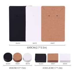50pcs/Lot Earrings Necklaces Display Cards For Jewelry Organizer Self-Seal Packaging Cardboard Hang Tag Card Ear Stud Paper Card