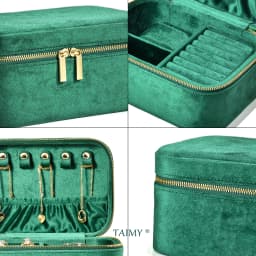 Wholesale Velvet Bigger Travel Portable Multifunctional Ring Earring Custom Logo Jewelry Box Suede Jewellery Organizer