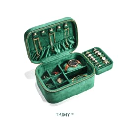 Wholesale Velvet Bigger Travel Portable Multifunctional Ring Earring Custom Logo Jewelry Box Suede Jewellery Organizer