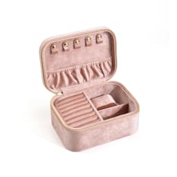 Wholesale Velvet Bigger Travel Portable Multifunctional Ring Earring Custom Logo Jewelry Box Suede Jewellery Organizer