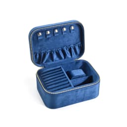 Wholesale Velvet Bigger Travel Portable Multifunctional Ring Earring Custom Logo Jewelry Box Suede Jewellery Organizer