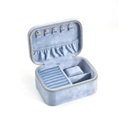 Wholesale Velvet Bigger Travel Portable Multifunctional Ring Earring Custom Logo Jewelry Box Suede Jewellery Organizer