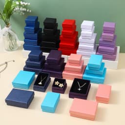 12pcs/ Lot Luxury Kraft Gift Box Ardboard Paper 7x9x3cm Bracelet Necklace Jewellry Boxes Packaging Rings Gift Storages Wholesale
