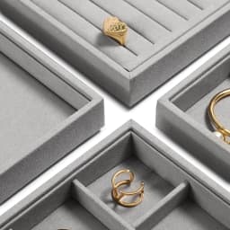 Elegant Jewelry Display & Storage Trays: Jeweler Versatile Velvet-Lined Bins for Organizing Necklaces, Rings, Earrings, & More