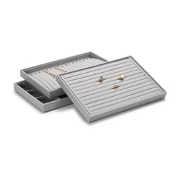 Elegant Jewelry Display & Storage Trays: Jeweler Versatile Velvet-Lined Bins for Organizing Necklaces, Rings, Earrings, & More
