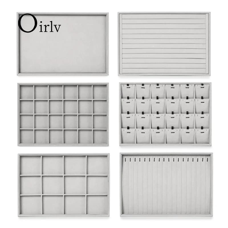 Elegant Jewelry Display & Storage Trays: Jeweler Versatile Velvet-Lined Bins for Organizing Necklaces, Rings, Earrings, & More