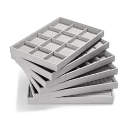Elegant Jewelry Display & Storage Trays: Jeweler Versatile Velvet-Lined Bins for Organizing Necklaces, Rings, Earrings, & More