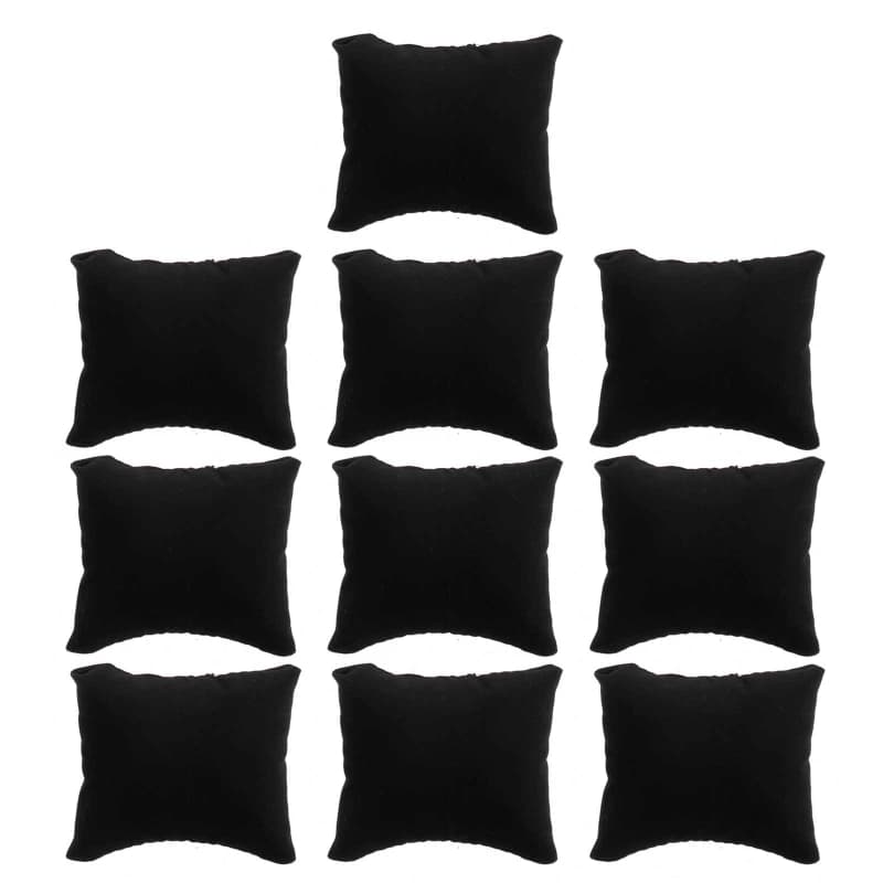 10 Pieces Velvet Bracelet Watch Pillow Small Multicolor Velvet Pillow Jewelry Bracelet Cushion Holder Organizer Pillow