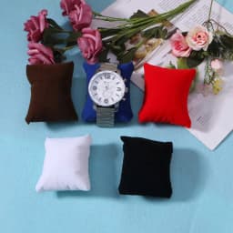 10 Pieces Velvet Bracelet Watch Pillow Small Multicolor Velvet Pillow Jewelry Bracelet Cushion Holder Organizer Pillow
