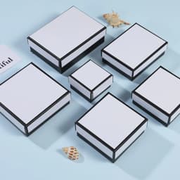 10Pcs Jewelry Kraft Box Ring Necklace Earrings Bracelet Organizer Girls Women Men Gift Packaging Travel Accessories Sponge Case